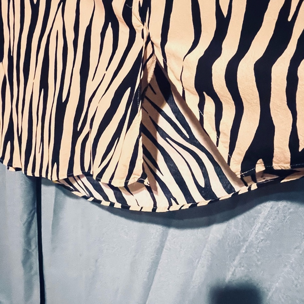 Talbots Black and Tan Zebra Midi Dress - Picture 4 of 6